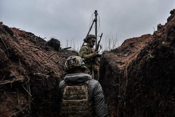 Ukraińscy żołnierze podczas wojny z Rosją