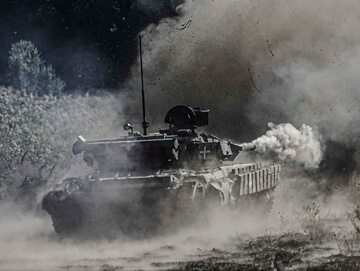 Ukraiński czołg podczas wojny z Rosją