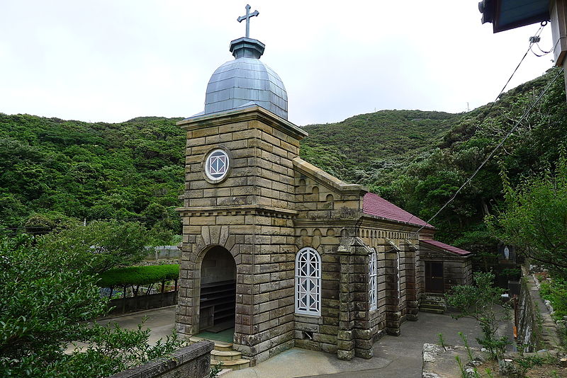 Kościół na wyspie Kashira-ga-shima z 1910 roku. Japonia