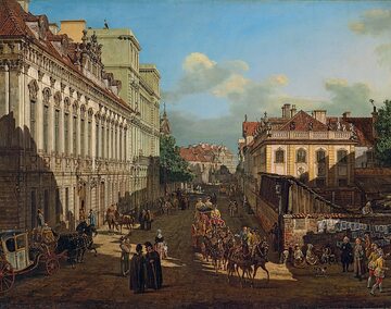 Ulica Miodowa w Warszawie, mal. Canaletto