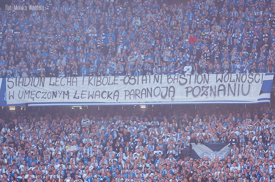 Transparent kibiców Lecha Poznań