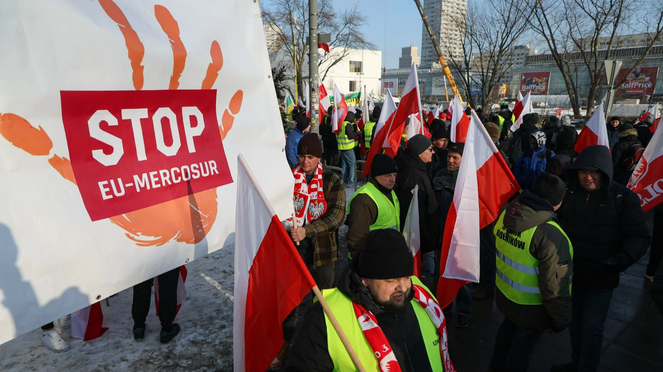 Protest rolników przeciwko umowie z Mercosur