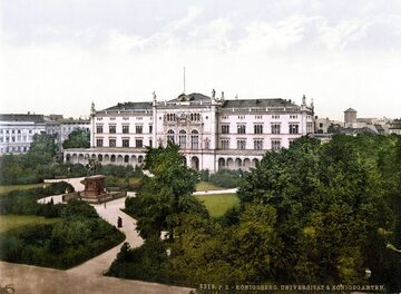 Uniwersytet Albrechta w Królewcu (kartka pocztowa z XIX wieku)