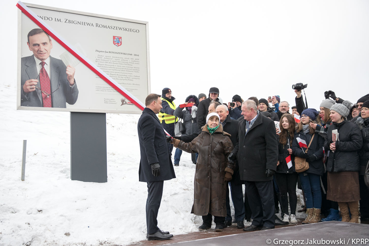 Otwarcie ronda im. Zbigniewa Romaszewskiego w Siedlcach