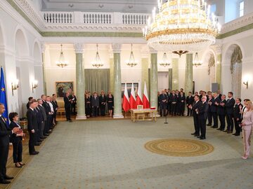 Uroczystość dokonania przez prezydenta Andrzeja Dudę zmian w składzie Rady Ministrów