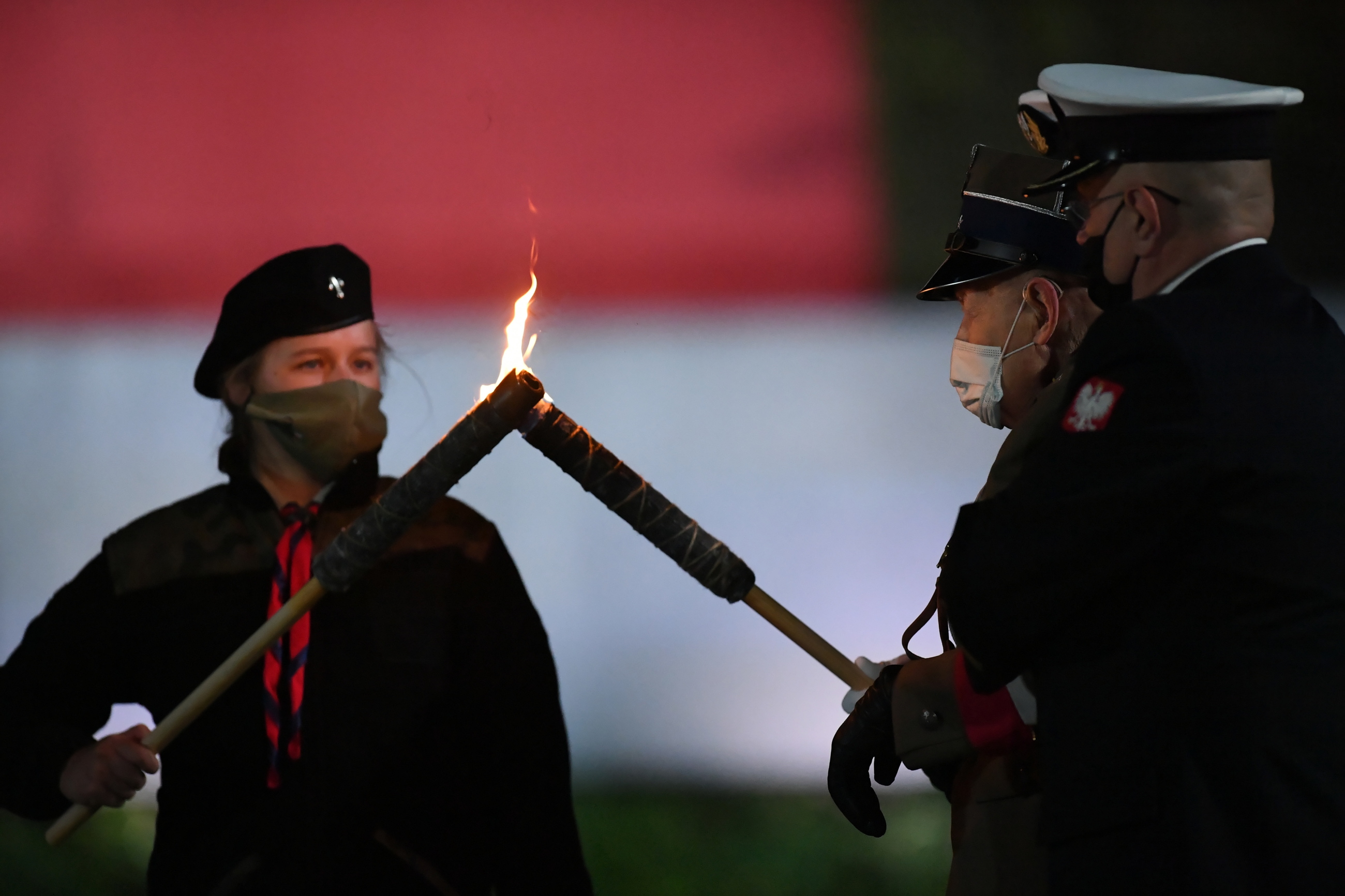 Uroczystości przed Pomnikiem Obrońców Wybrzeża na Westerplatte, w Gdańsku. Obchody 81. rocznicy wybuchu II Wojny Światowej.