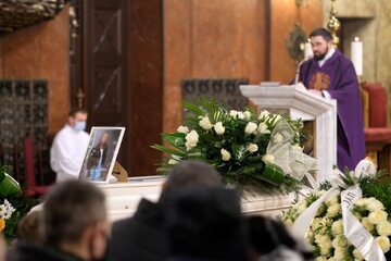 Uroczystości pogrzebowe 13-letniej Patrycji z Bytomia w Bazylice NMP w Piekarach Śląskich.