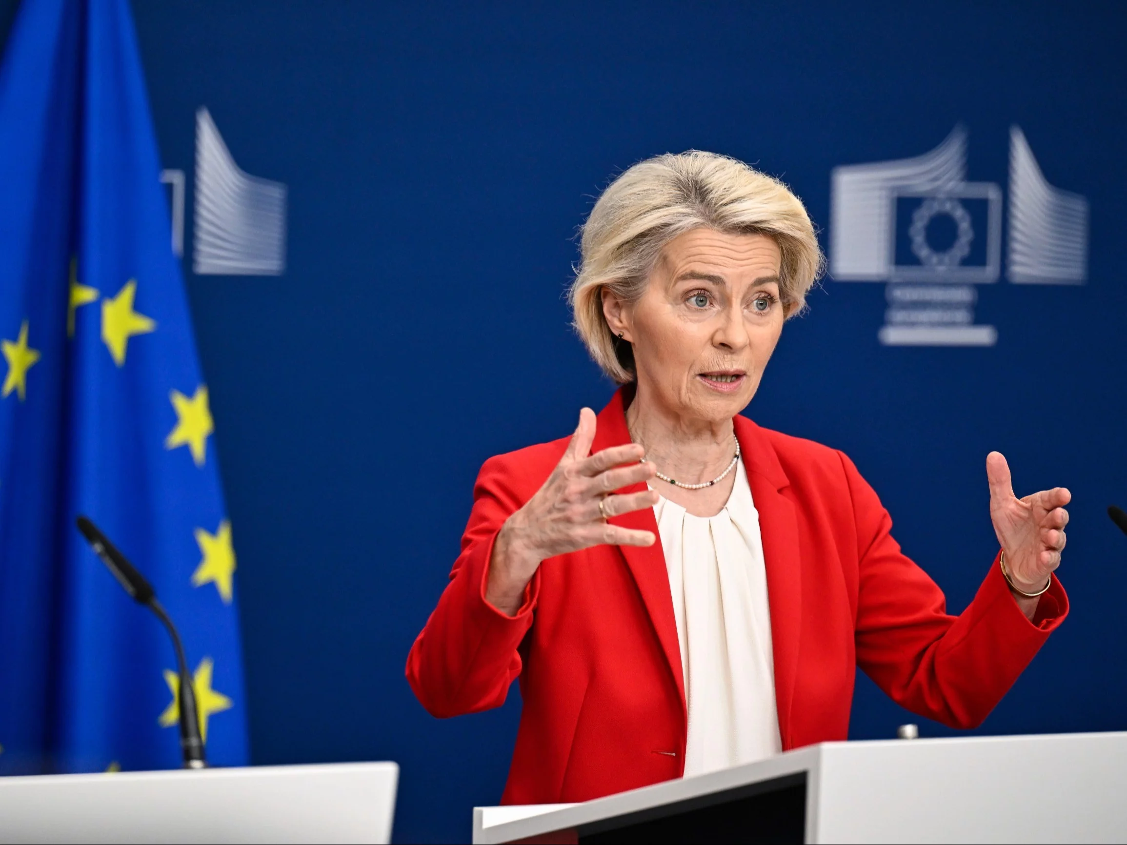 Przewodnicząca Komisji Europejskiej, niemiecka polityk Ursula von der Leyen
