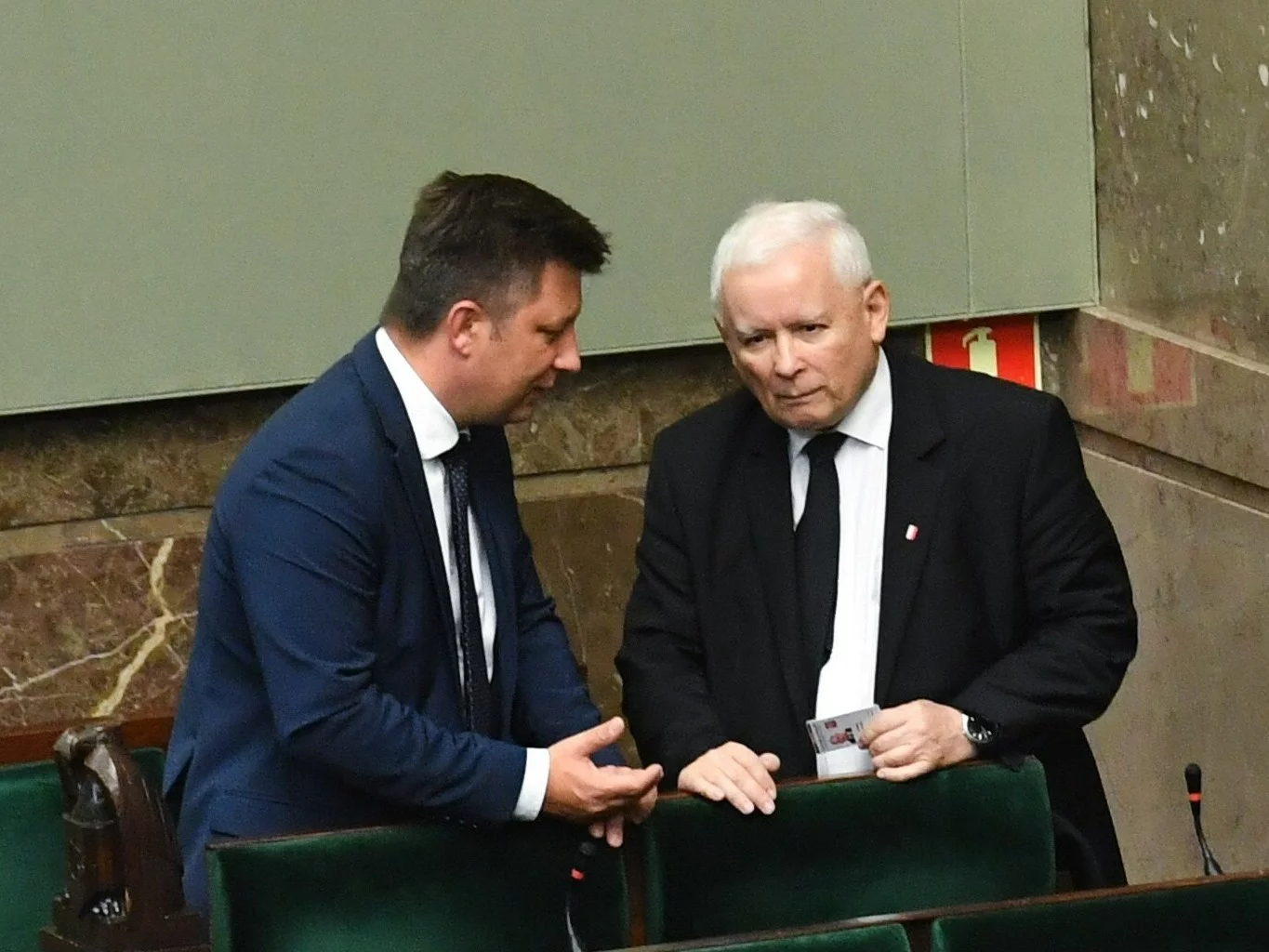 Michał Dworczyk i Jarosław Kaczyński
