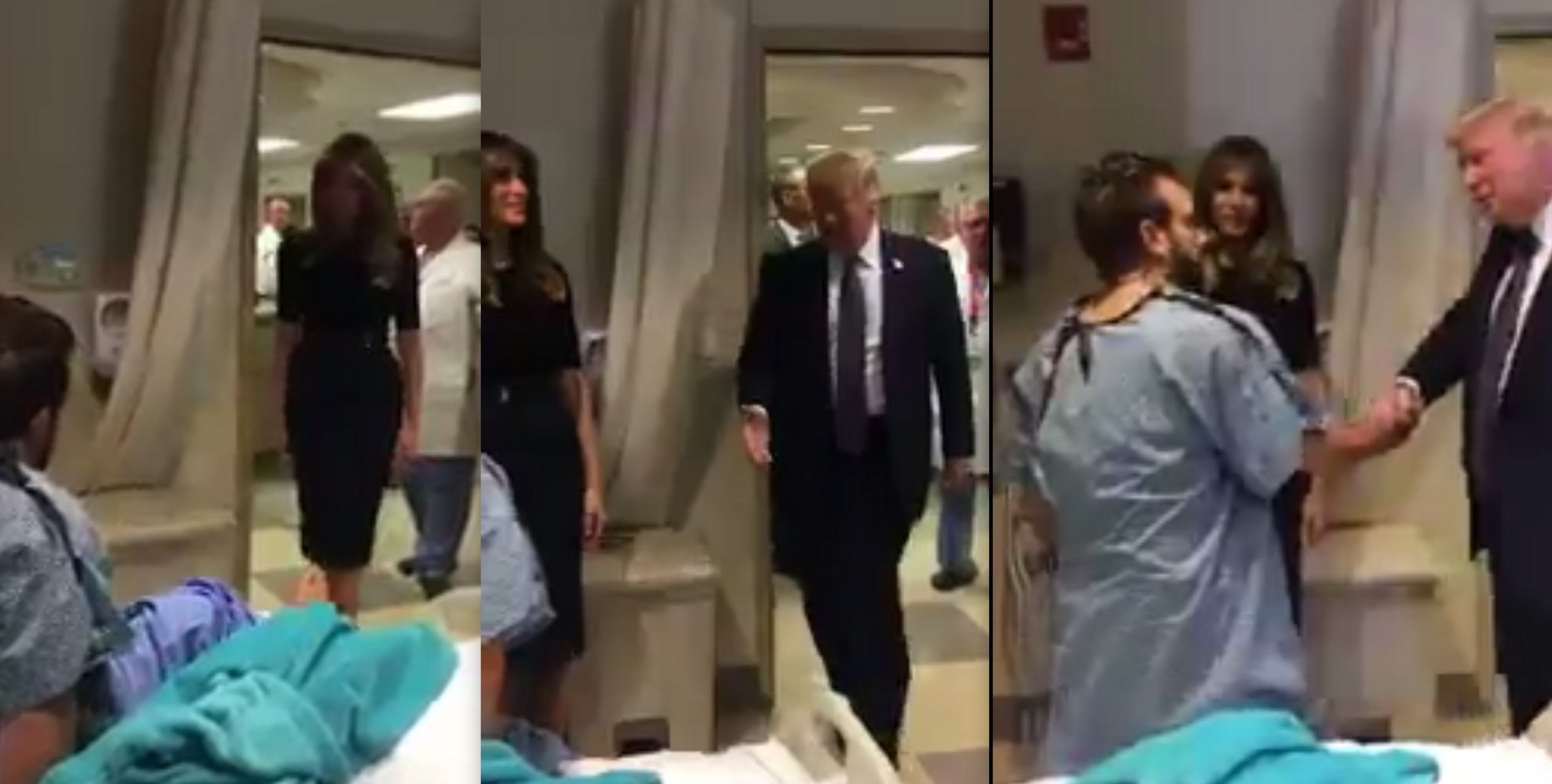 Do spotkania jednego z rannych w strzelaninie z parą prezydencką doszło w szpitalu