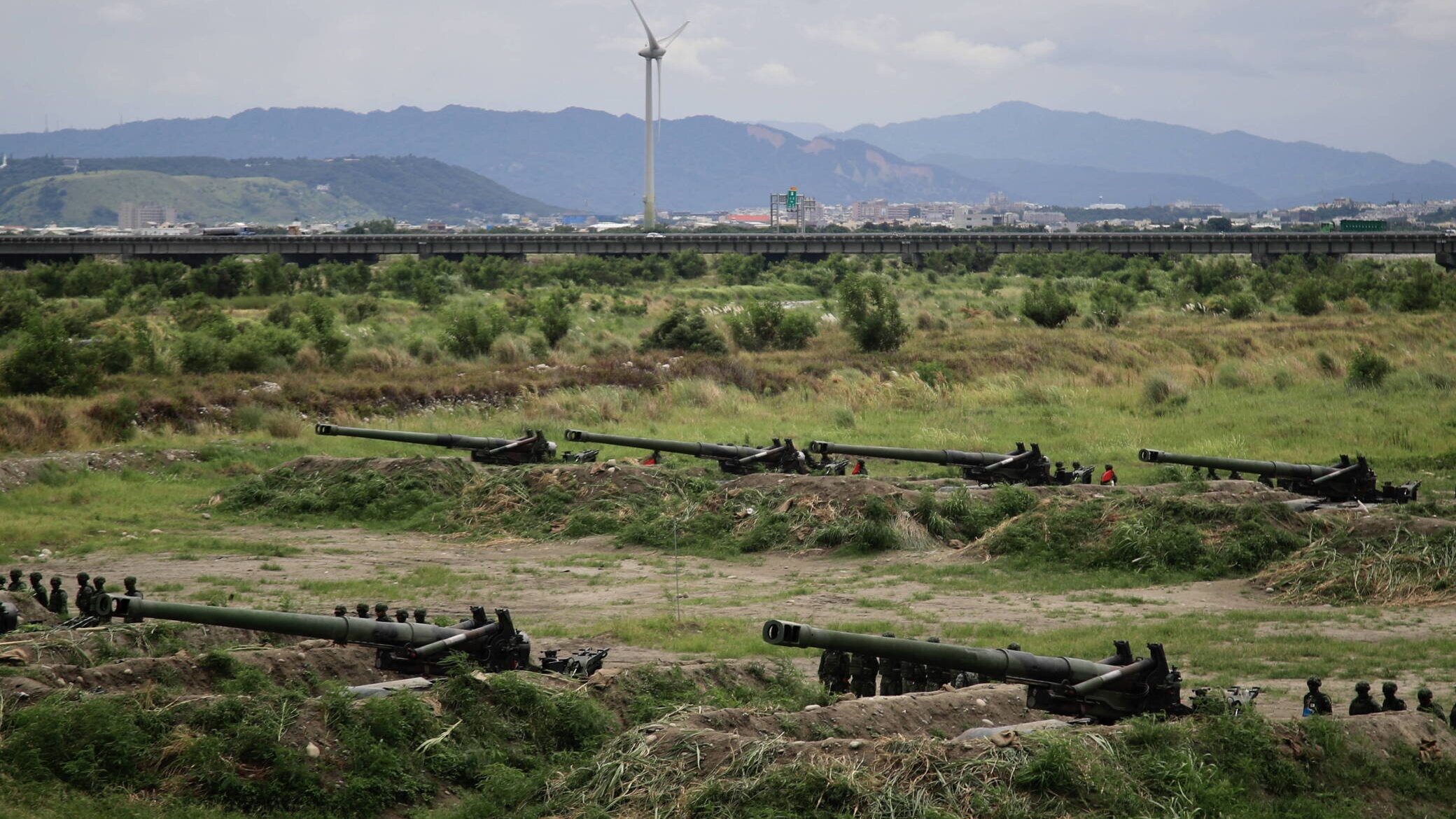 Ćwiczenia wojskowe w Taichung na Tajwanie.