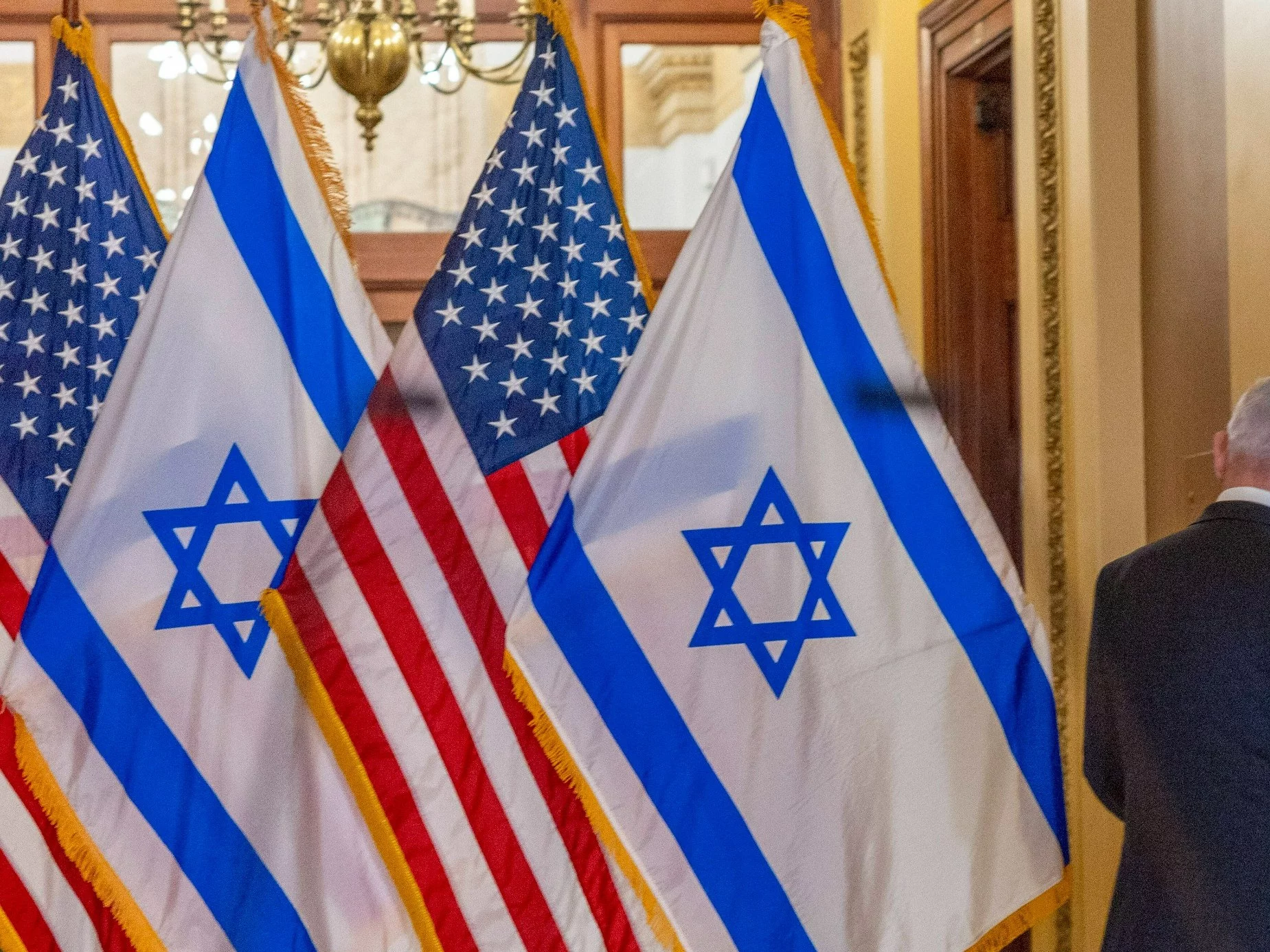 Flagi USA i Izraela