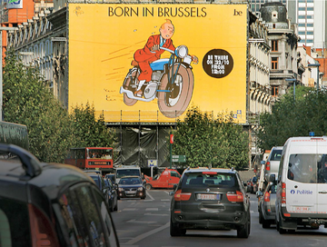 W Brukseli o Tintinie przypomina się nawet na ulicy