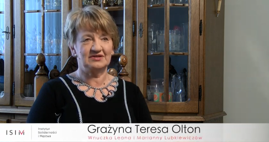 Grażyna Teresa Olton, wnuczka Leona i Marii Lubkiewiczów
