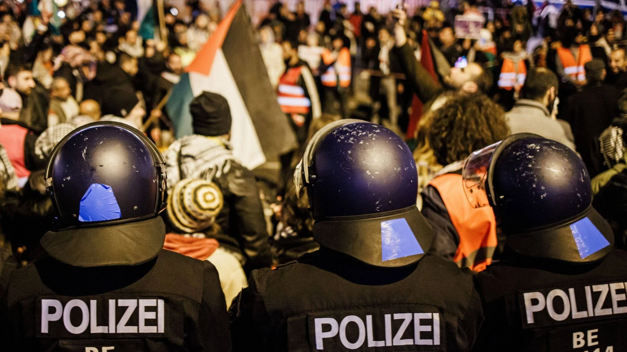 Demonstracja poparcia dla Palestyny w Berlinie