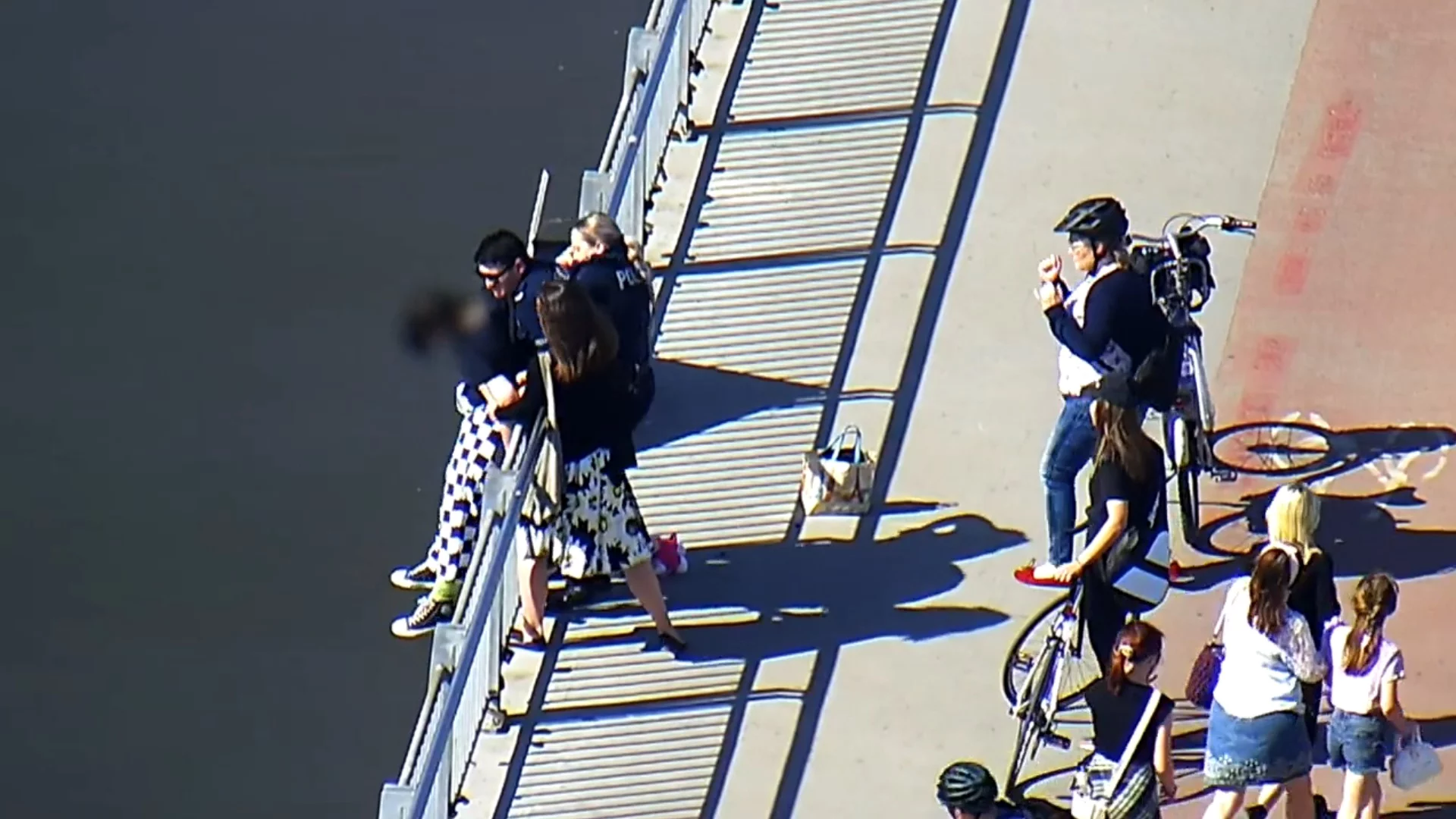 Dziewczyna chciała skoczyć z mostu na Wiśle.