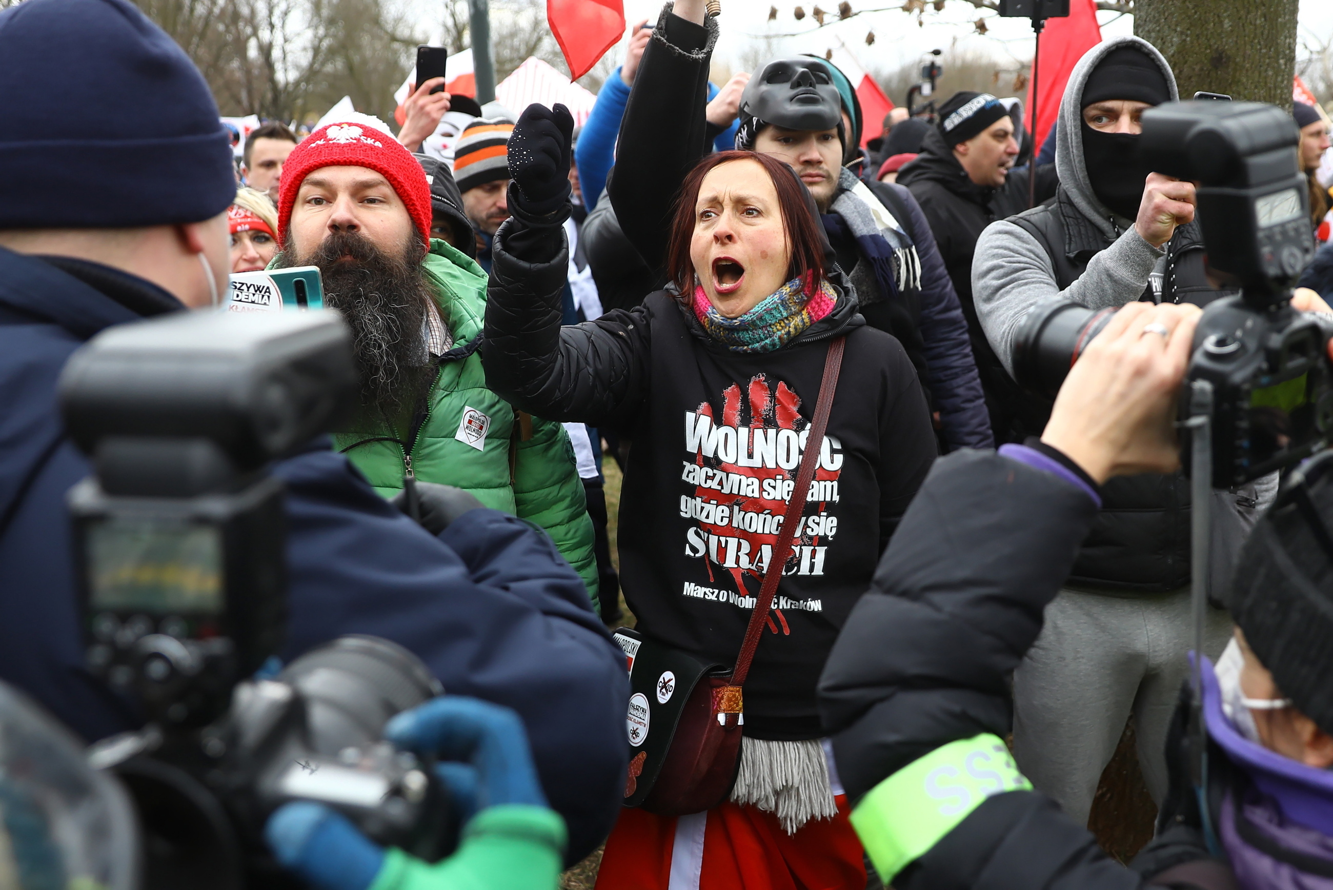 Warszawa. Uczestnicy Marszu o Wolność "Połączeni jesteśmy siłą"