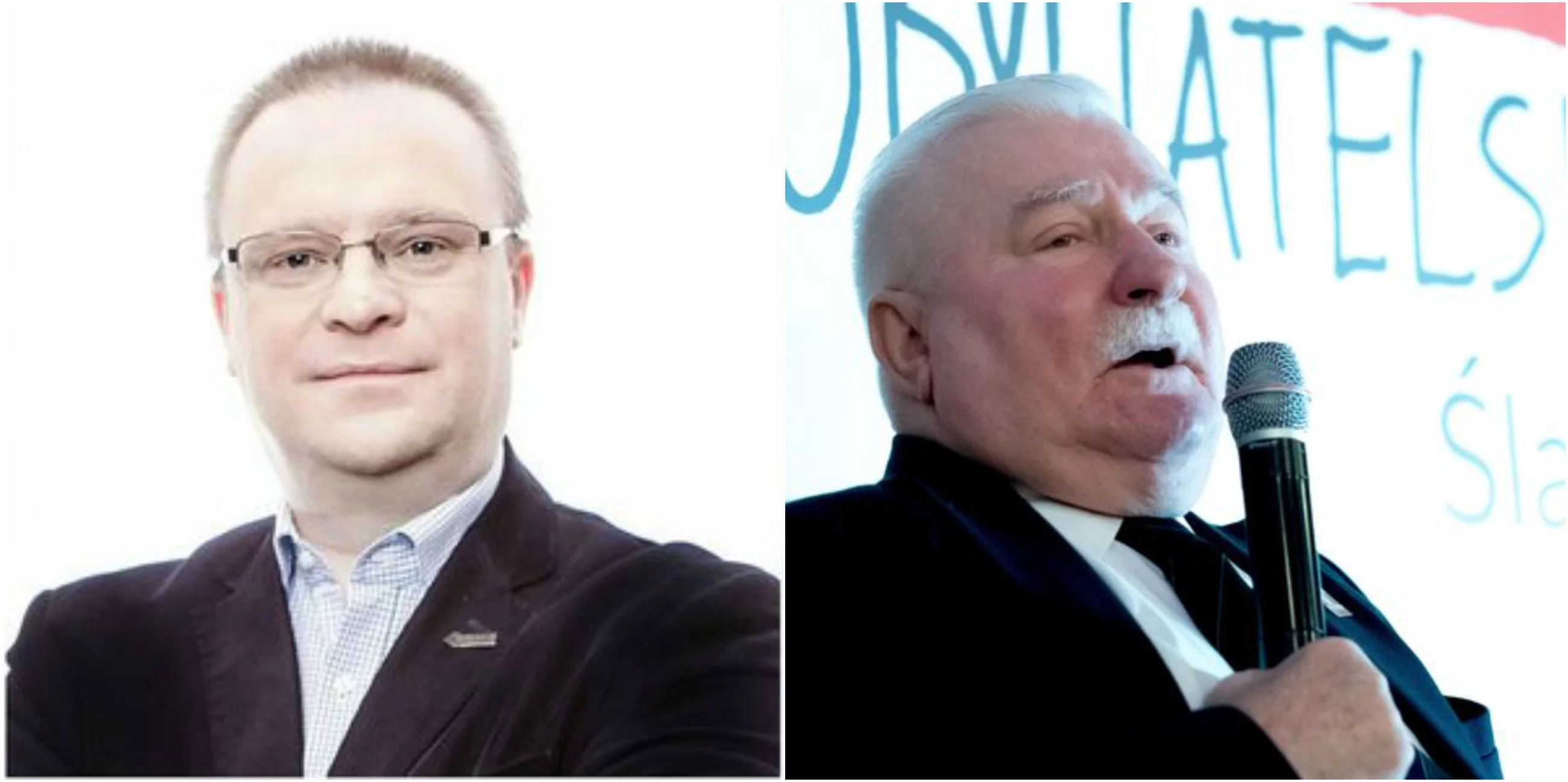 Łukasz Warzecha i Lech Wałęsa