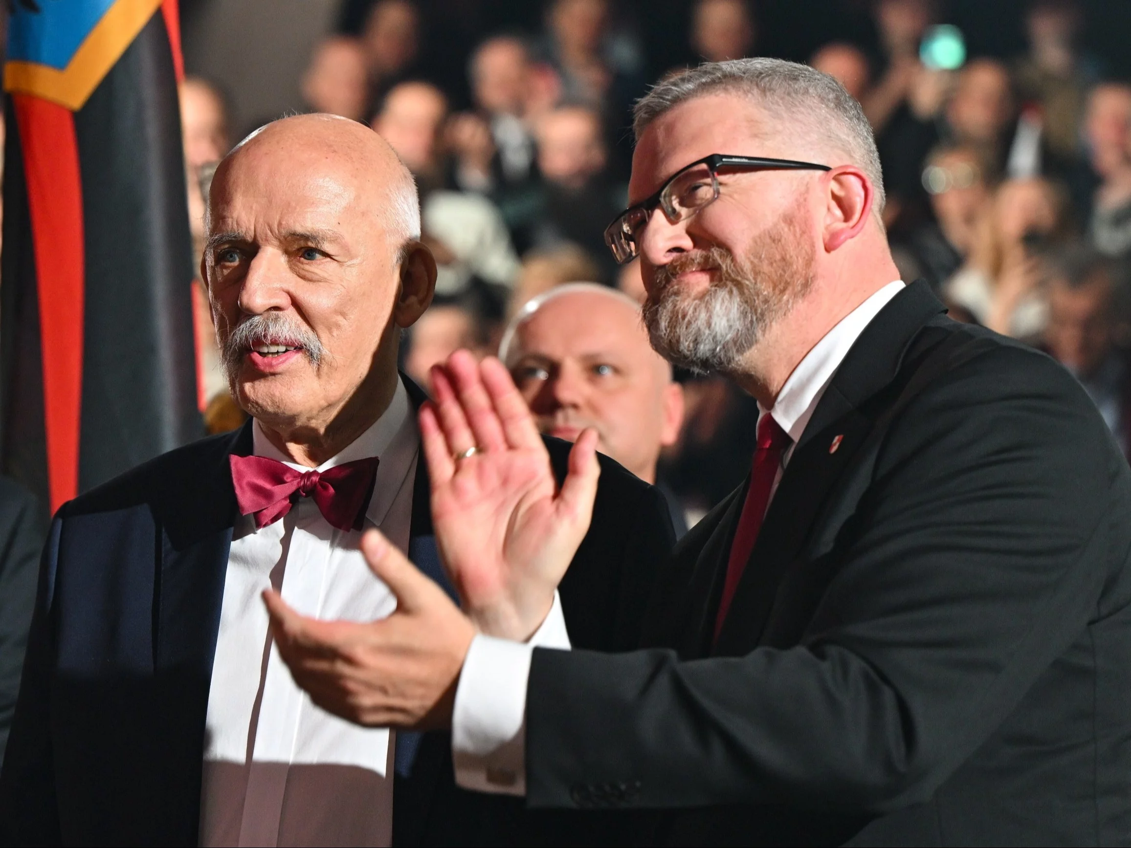 Grzegorz Braun i prezes partii KORWiN Janusz Korwin-Mikke