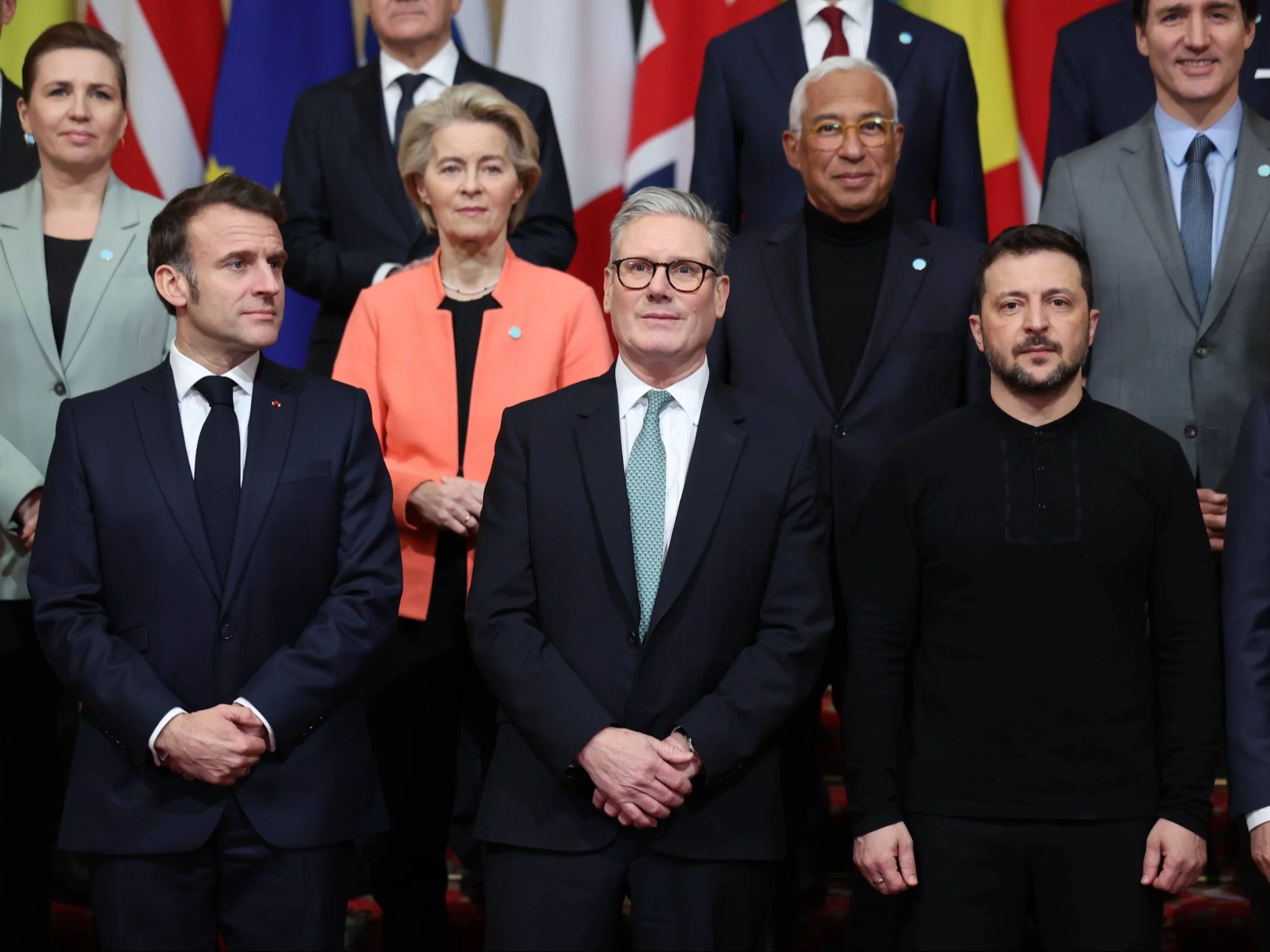 M.in. Von der Leyen, Macron, Starmer, Zełenski w Londynie