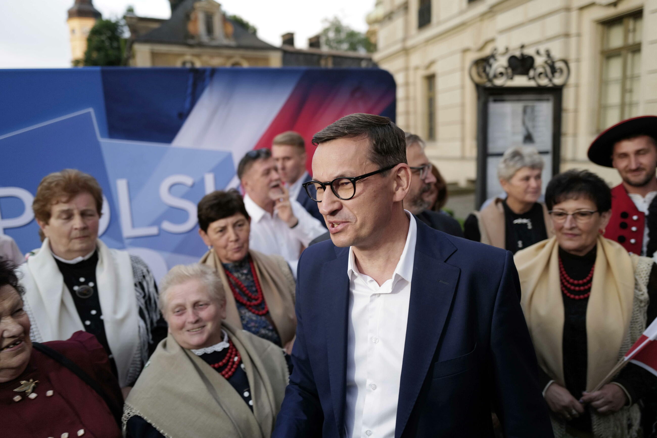 Premier Mateusz Morawiecki na spotkaniu w Pszczynie