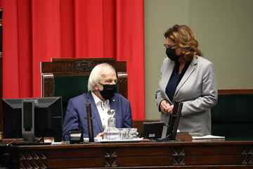 Wicemarszałkowie Sejmu: Ryszard Terlecki (PiS) i Małgorzata Kidawa-Błońska (KO)