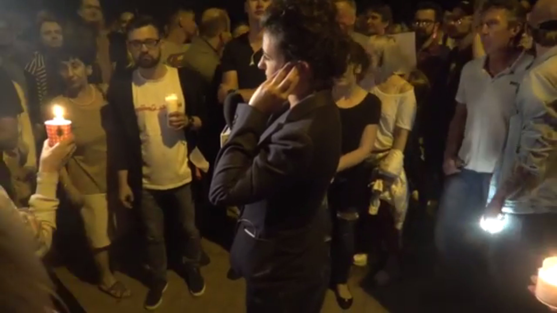 Katarzyna Pawlina pod Sejmem