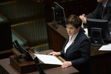 Wicepremier Beata Szydło przemawia w Sejmie