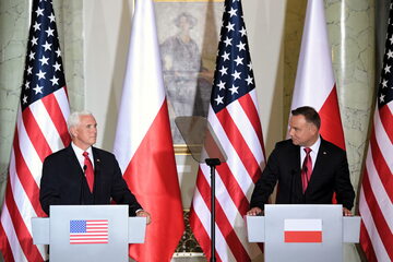 Wiceprezydent USA Mike Pence oraz prezydent Polski Andrzej Duda