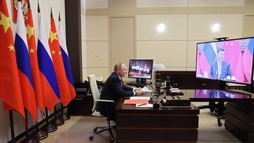 Wideokonferencja prezydenta Władimira Putina i prezydenta Chin Xi Jinpinga