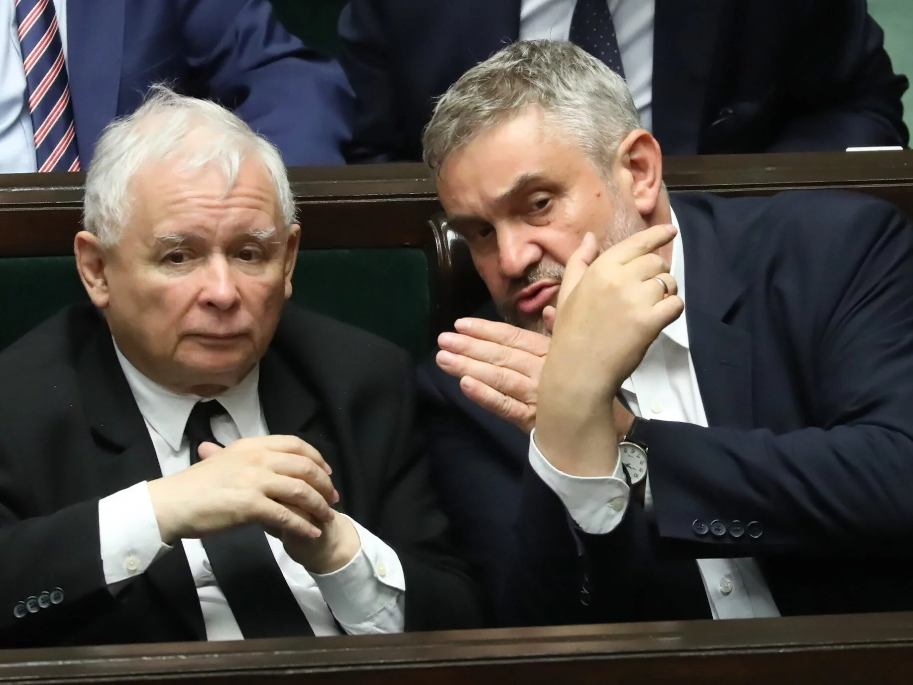 Prezes PiS Jarosław Kaczyński i były minister rolnictwa Jan Krzysztof Ardanowski