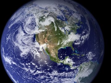 Widok Ziemi z kosmosu, zdjęcie ilustracyjne
