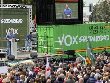 Wiec "Solidaridad VOX" w Hiszpanii