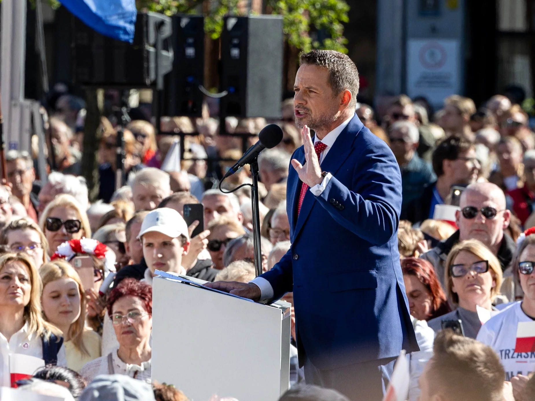 Wiec Gospodarza. Ostre słowa o Narciarzowi i Nawrockim