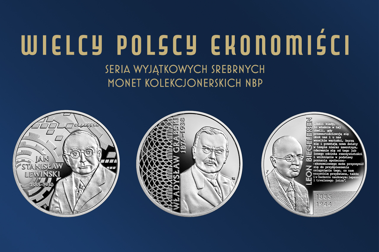 Wielcy polscy ekonomiści na monetach kolekcjonerskich NBP