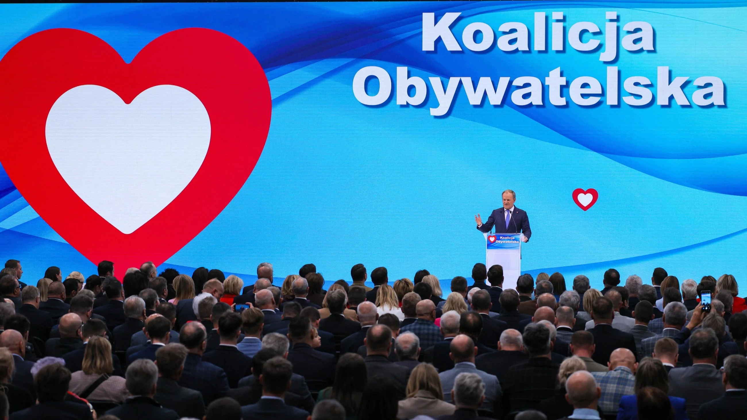 Premier Donald Tusk przemawia na konwencji krajowej Platformy Obywatelskiej
