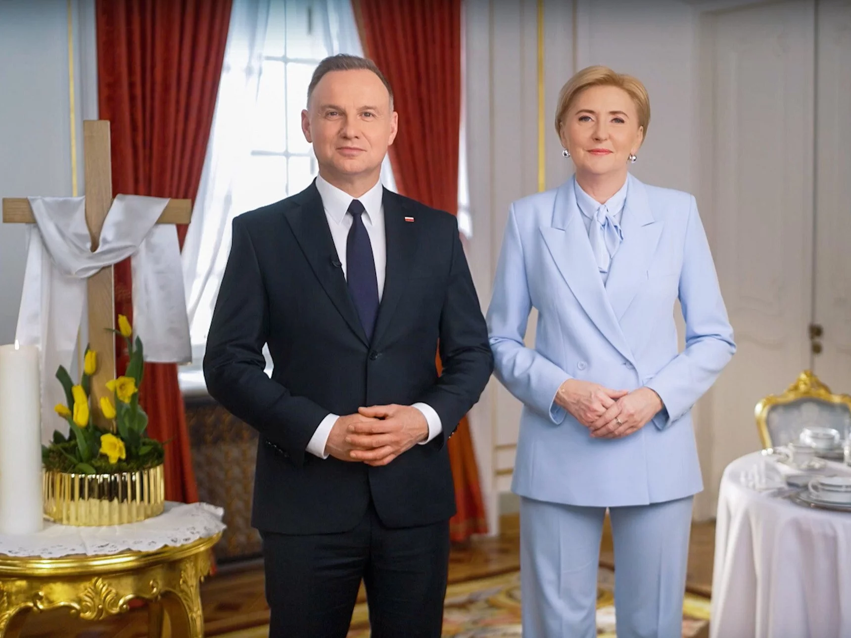 Prezydent Andrzej Duda i pierwsza dama Agata Kornhauser-Duda