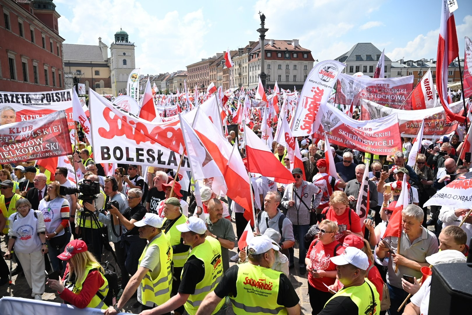 Wielka demonstracja NSZZ "Solidarność" w Warszawie