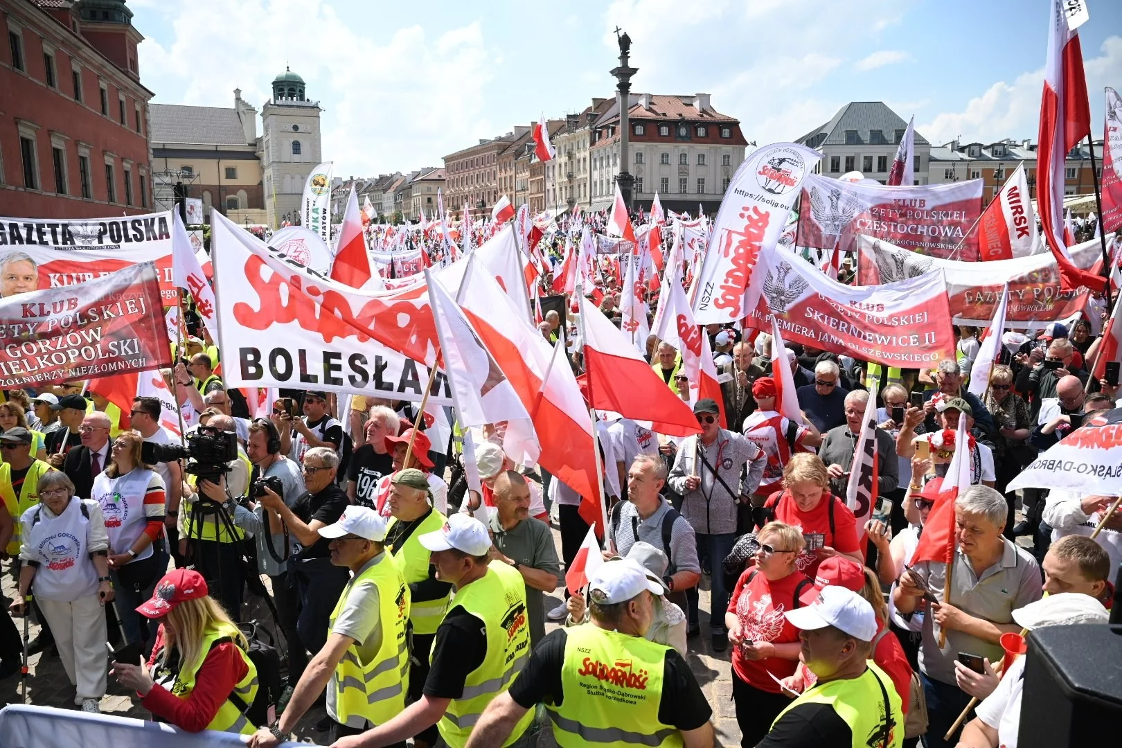 Wielka demonstracja NSZZ "Solidarność" w Warszawie