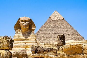 Wielki Sfinks i piramida Chefrena