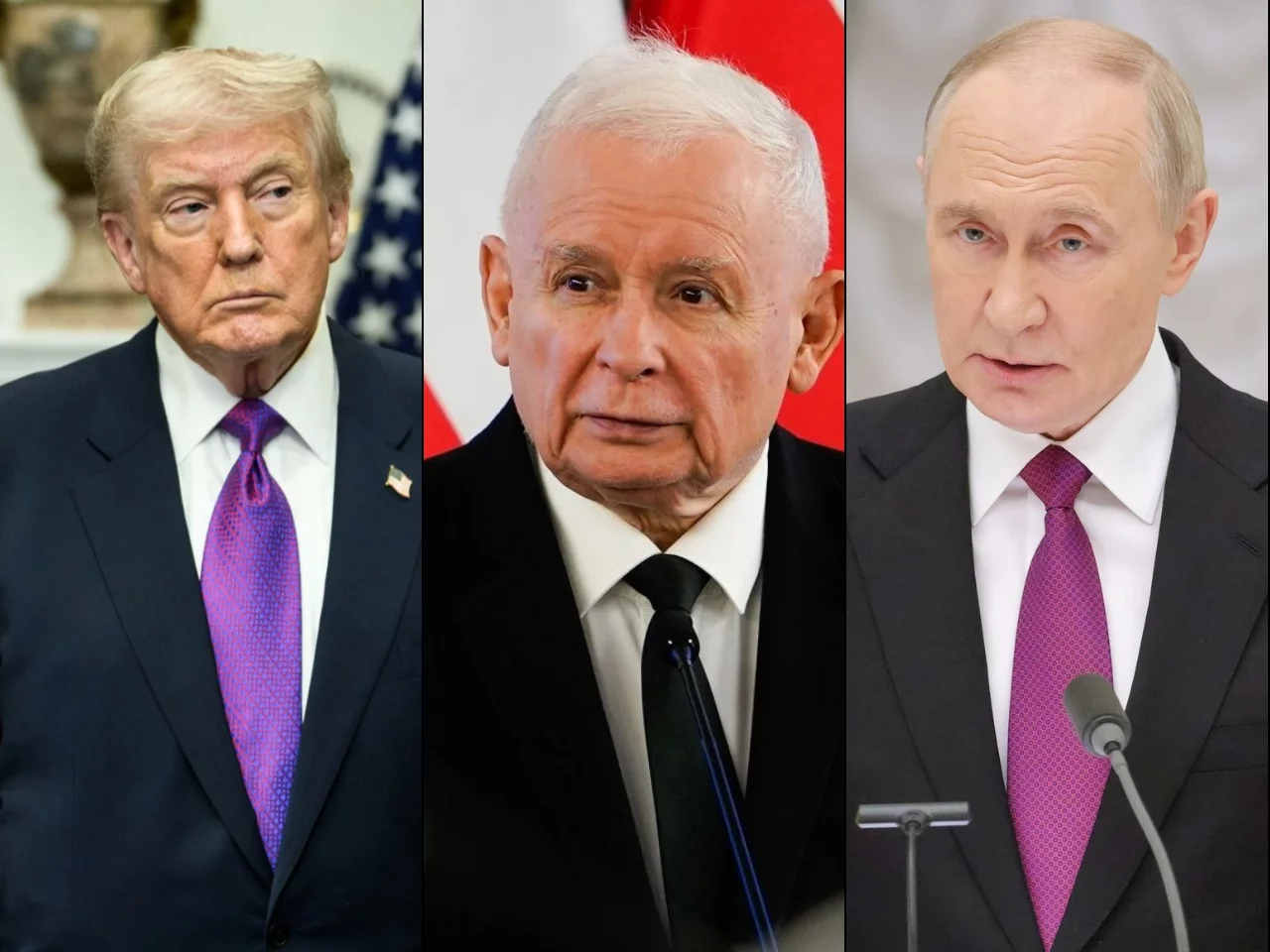D. Trump, J. Kaczyński, W. Putin