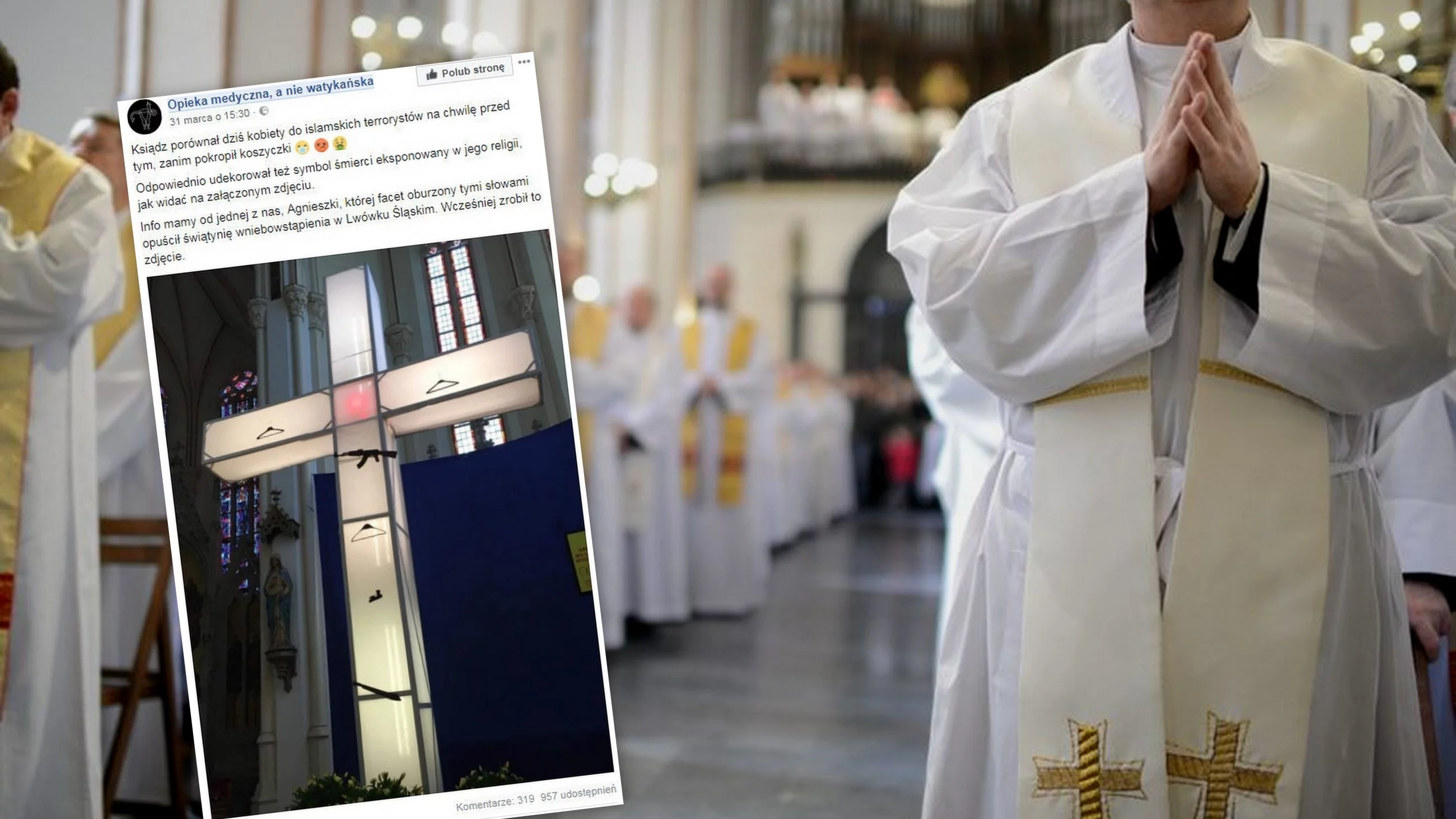 Wieszaki i karabiny na Grobie Pańskim w Lwówku Śląskim