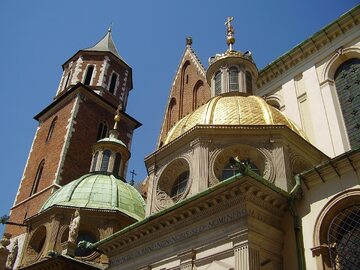 Wieża Srebrnych Dzwonów, kaplica Wazów, kaplica zygmuntowska - katedra na Wawelu