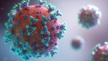 Wizualizacja koronawirusa, zdjęcie ilustracyjne