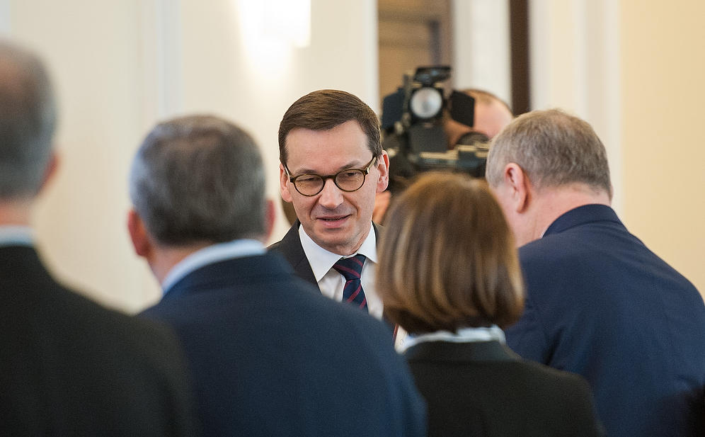 Mateusz Morawiecki na posiedzeniu rządu