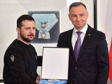 Wizyta oficjalna Prezydenta Ukrainy w Polsce. Prezydent Zełenski, w uznaniu zasług w pogłębianiu stosunków między Polską a Ukrainą, za działalność na rzecz bezpieczeństwa i niezłomność w obronie praw człowieka, został odznaczony Orderem Orła Białego