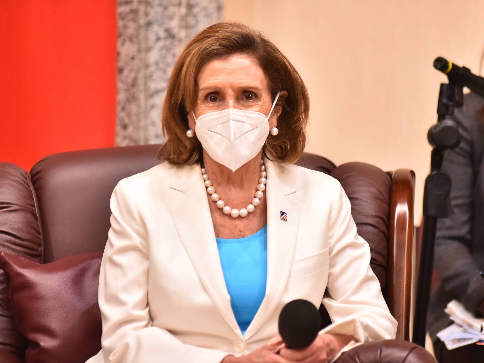 Przewodnicząca Izby Reprezentantów USA Nancy Pelosi podczas wizyty na Tajwanie