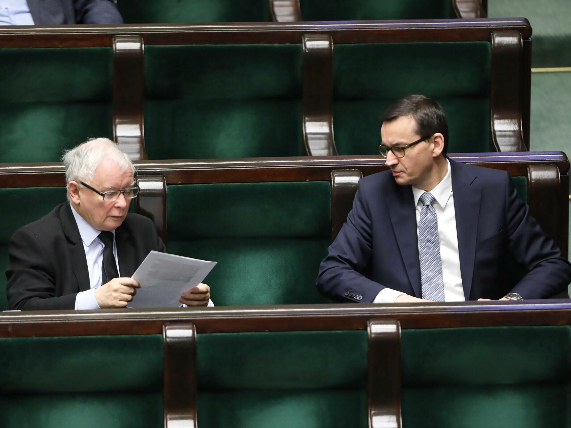 Prezes PiS Jarosław Kaczyński i premier Mateusz Morawiecki