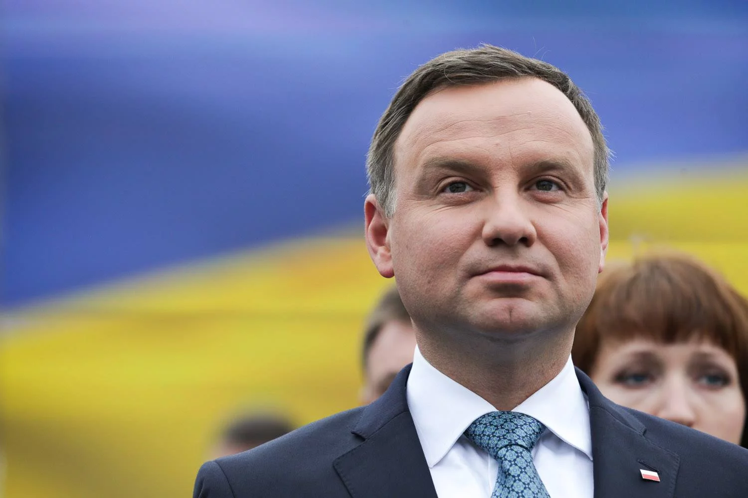 Prezydent Andrzej Duda podczas wizyty na Ukrainie