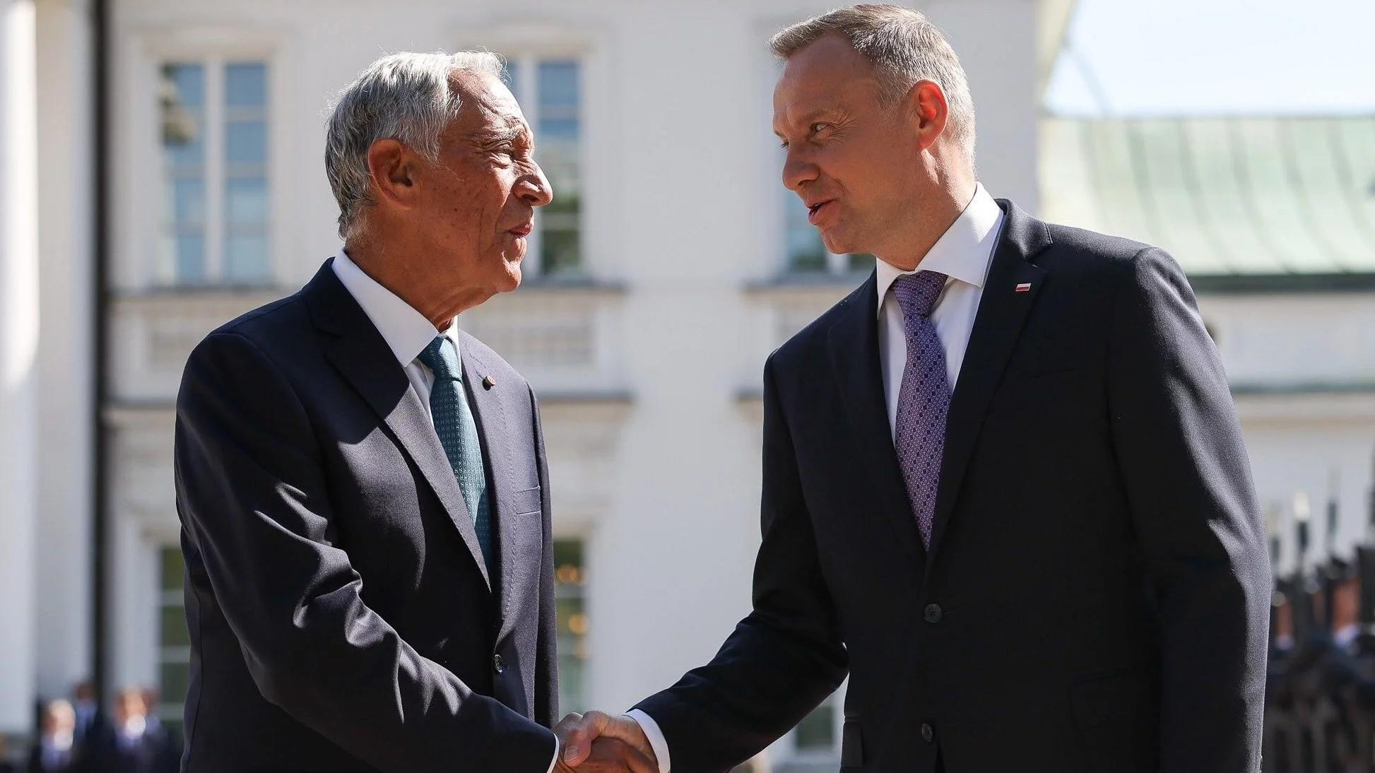 Prezydent Portugalii Marcelo Rebelo de Sousa i prezydent Polski Andrzej Duda